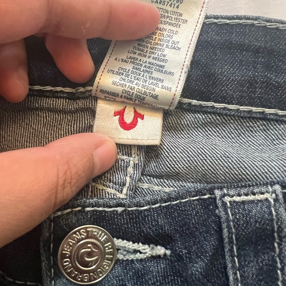 True Religion Brand Jeans Straight Distressed Jeans Size 29 - Picture 4 of 6